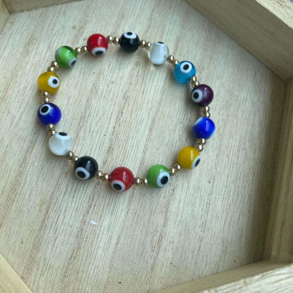 Colorful Evil Eye Beaded Bracelet
